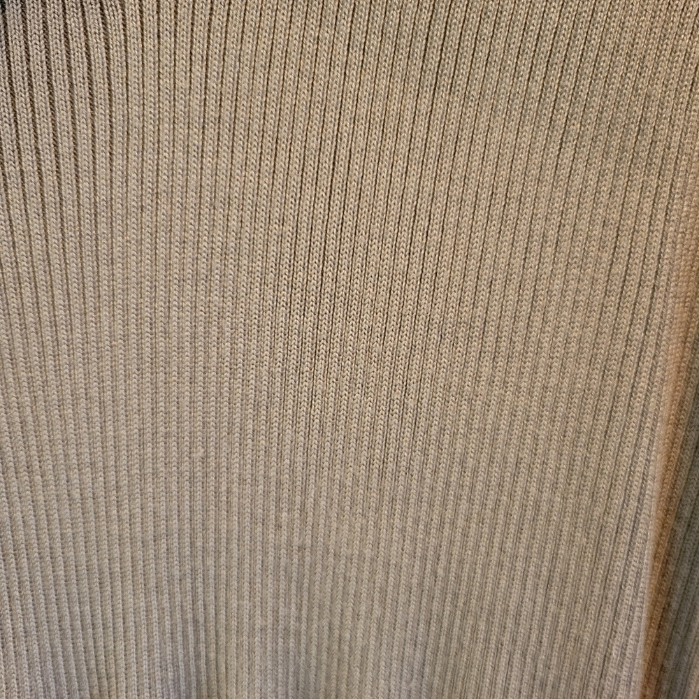 Calvin Klein Tan Cowl Neck Long Sleeve Pleated Sweater Dress - Picture 5 of 8